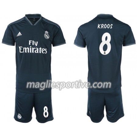 Completo Calcio Real Madrid KROOS 8 Bambino Divisa Trasferta 2018/2019